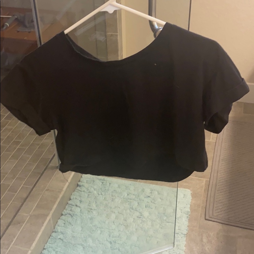 Black crop top